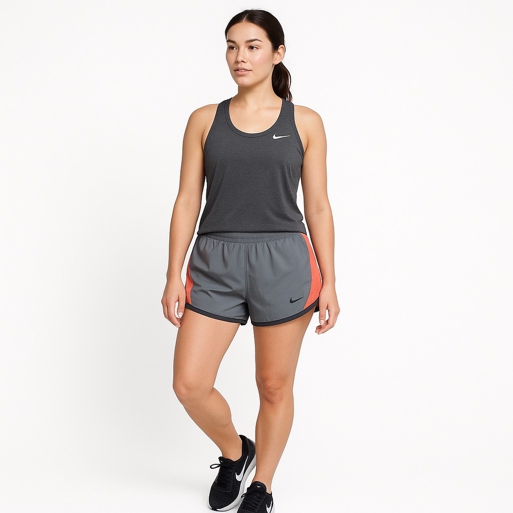Nike Dri-FIT Tempo Gray Coral Mesh Running Shorts Womens Small P274